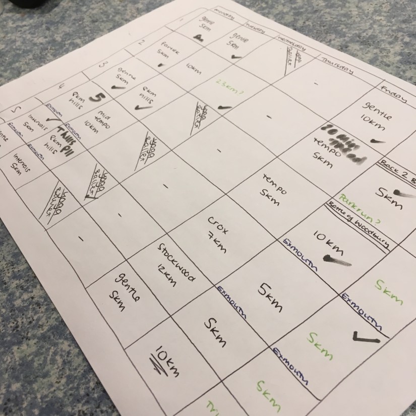 Example of a homemade training plan